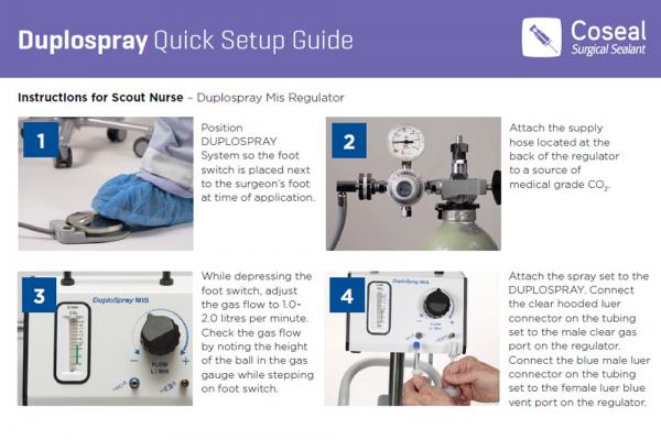 Coseal Duplospray Quick Setup Guide